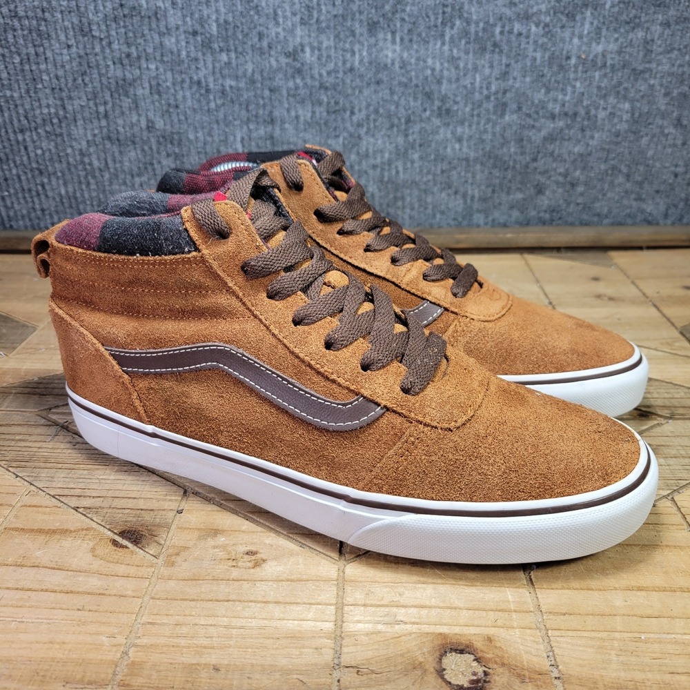 VANS Ward Hi MTE Men's 9.5 Hiking Sneakers Cognac Caramel Suede  Shoes Outdoors